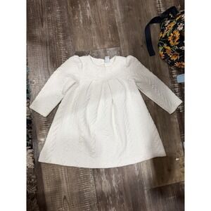 Janie and Jack‎ Baby White Textured Dress 18-24M Classic Preppy